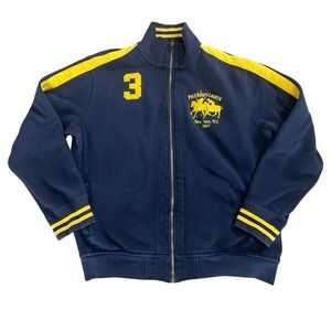 Polo Ralph Lauren Logo Sweatshirt XL Jacket Embroidered Zip Up Vintage Navy